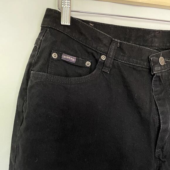 Riders by Lee black jeans cotton pants women's size 16 pockets casual pants - Picture 2 of 6